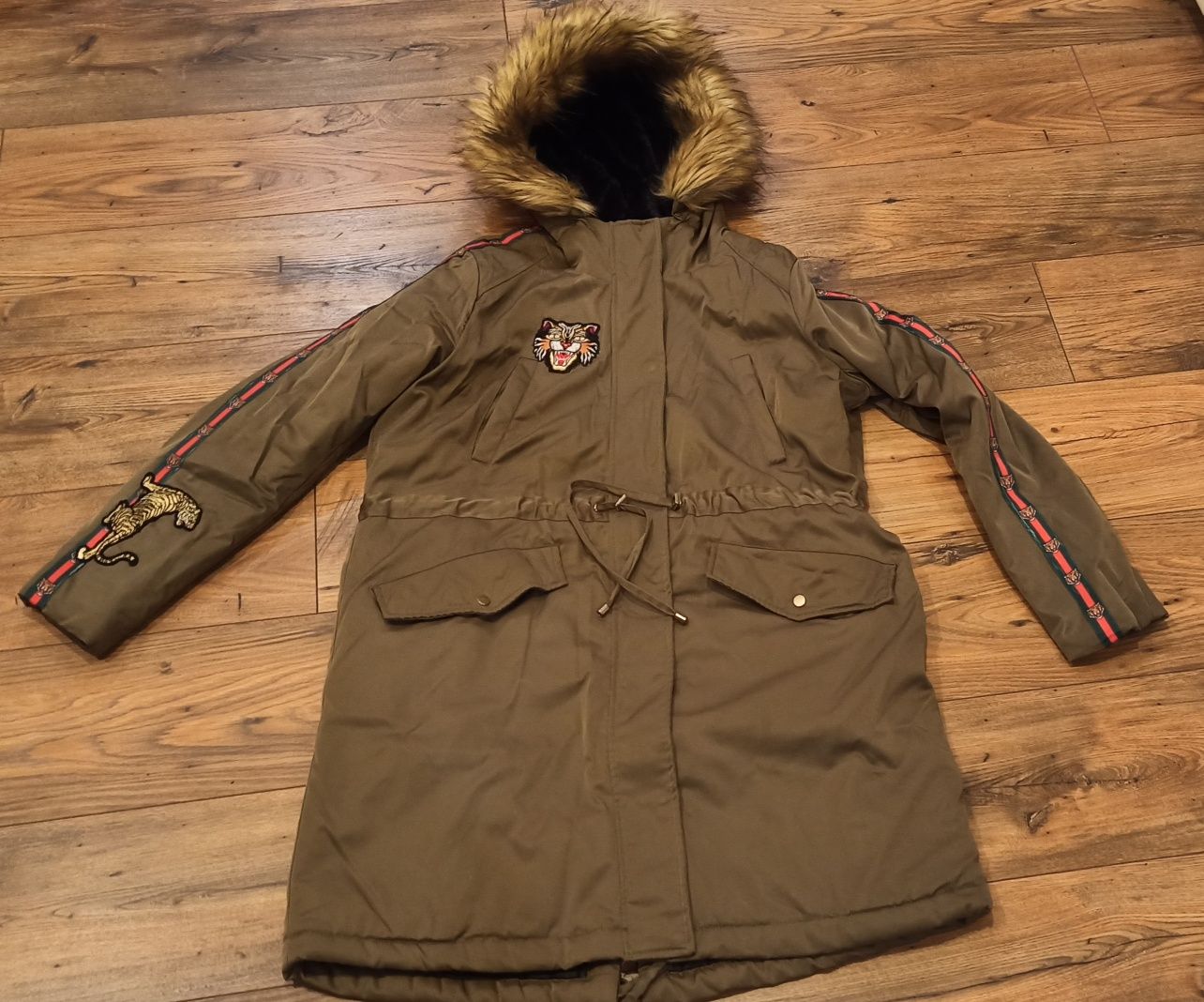 Kurtka zimowa parka Mohito r. 42  tygrys lampsy + gratisy