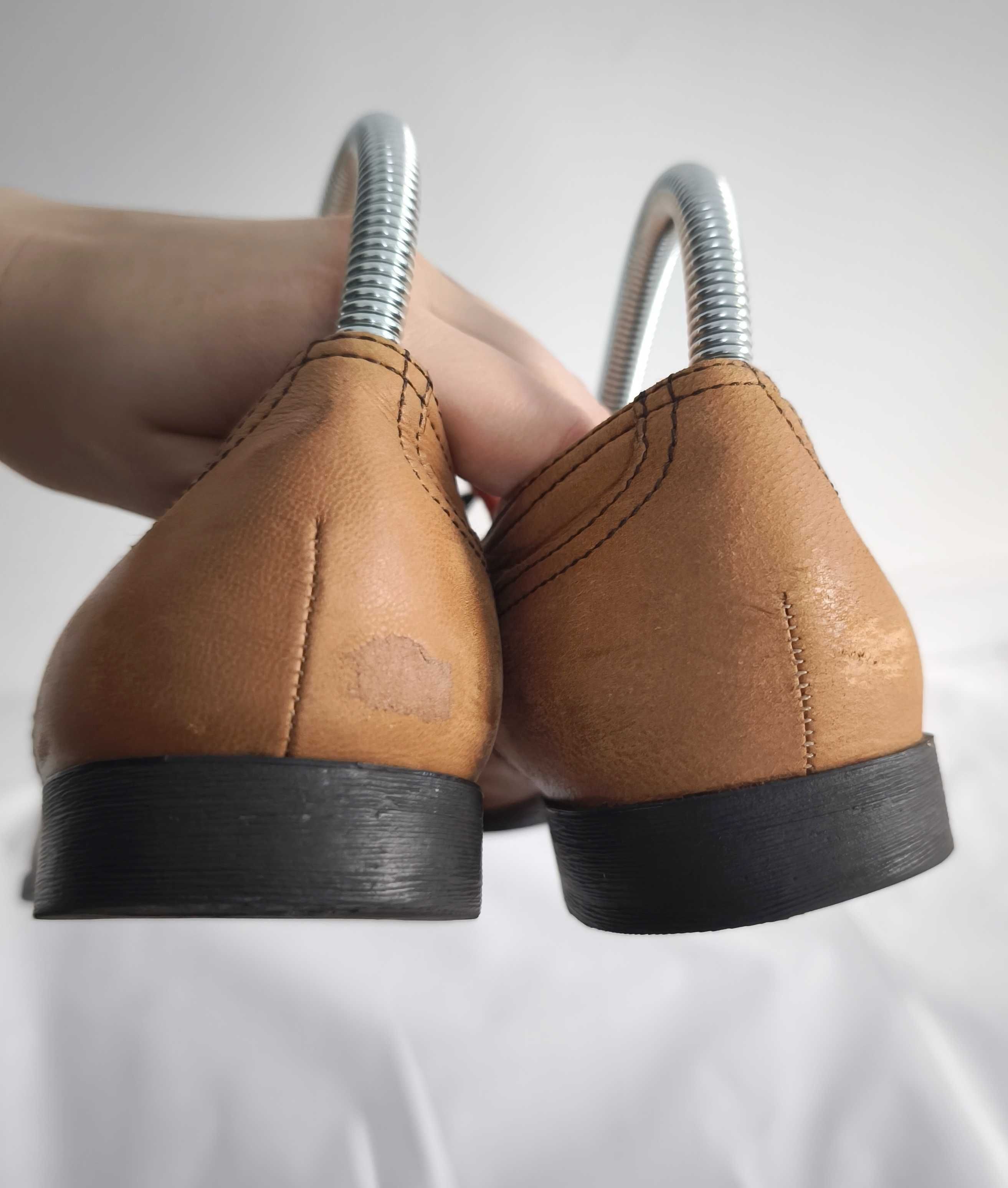 Vagabond skórzane loafersy damskie 39 brązowe półbuty