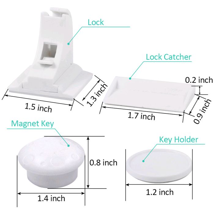 4x Fechadura "mágica" magnética para moveis e gavetas anti crianças