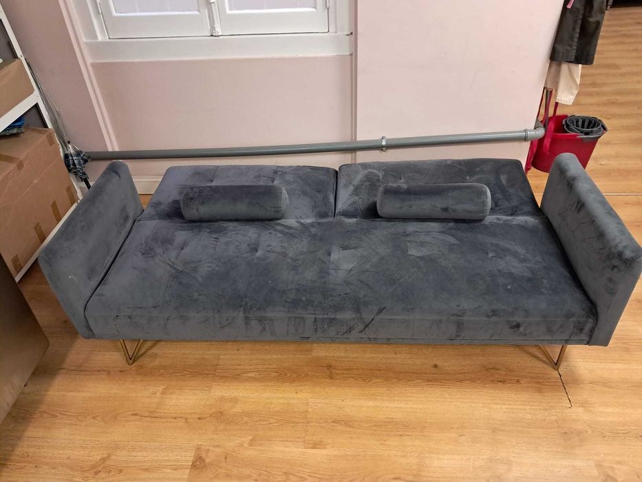 Sofá-Cama JEHRD 3 Lugares Cinza