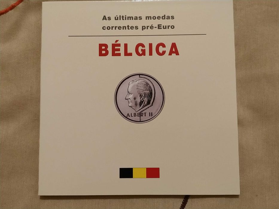 pre-euro blister com 5 moedas da bélgica