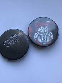 Значки с металл групами Cannibal Corpse, slipknot