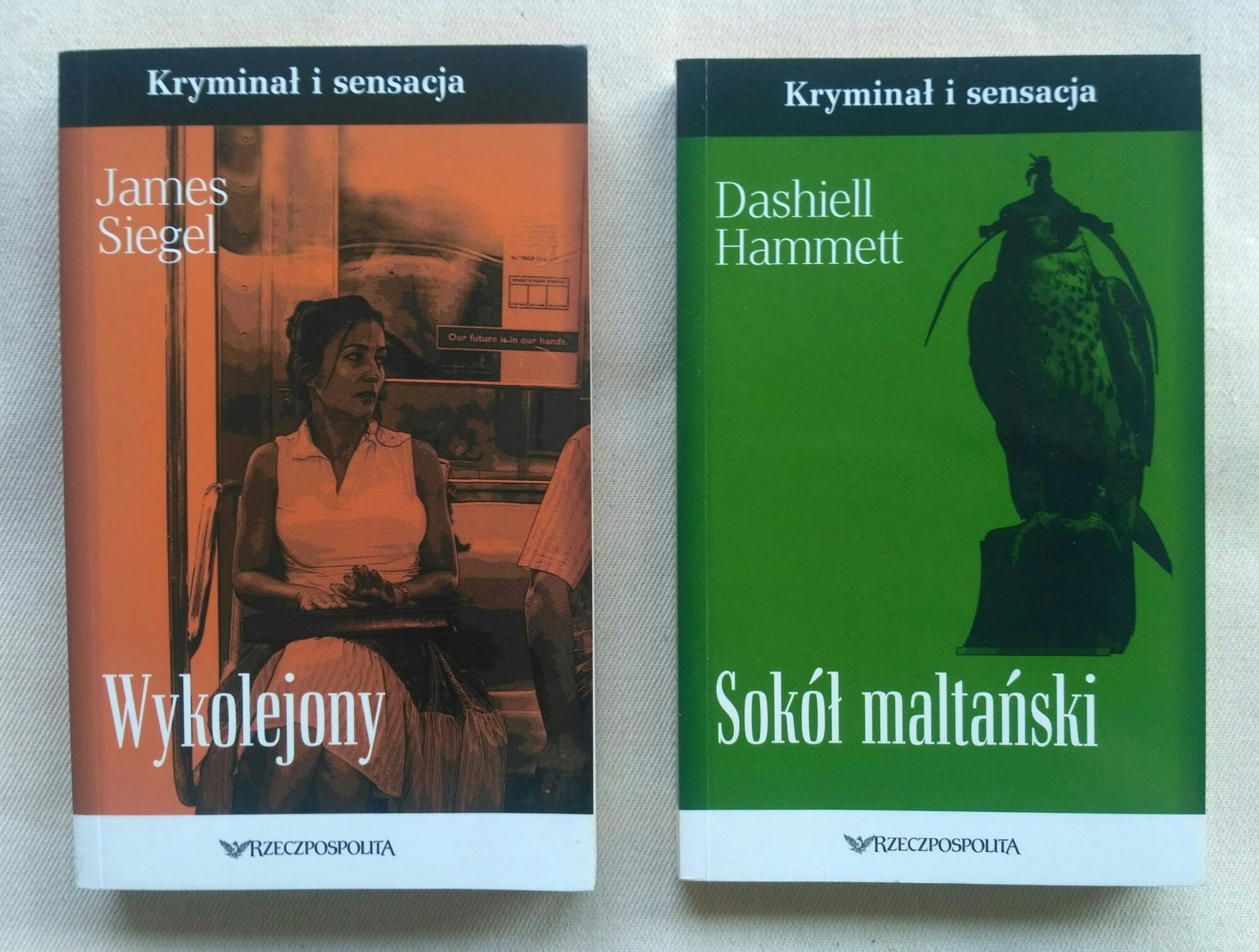 Kryminały: Wykolejony J. Siegel + Sokół maltański D. Hammett