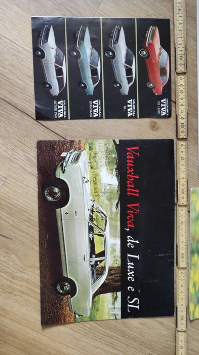 Catálogos carros antigos Vauxhall, Peugeot e Autobianchi