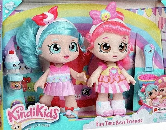 Kindi Kids Jessicake & Donatina Dolls - Pack of 2 Dolls & 4 Shopkins