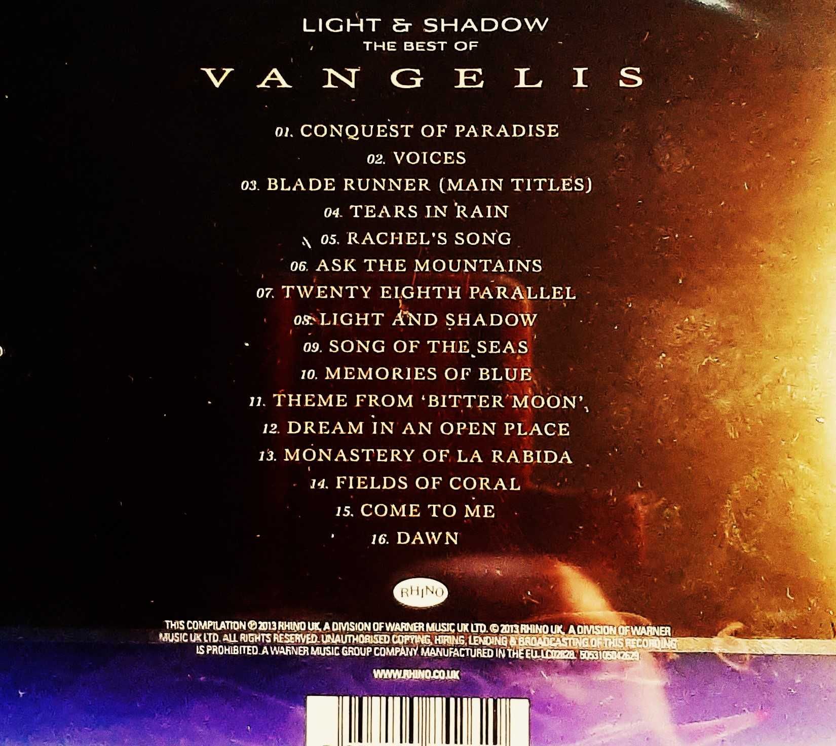 Polecam Album CD VANGELIS- Light Shadow Vangelis CD