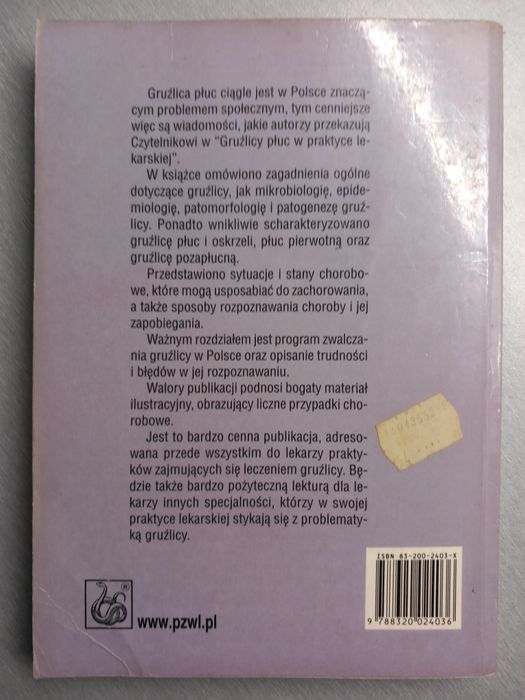 Gruźlica w praktyce lekarskiej- E. Zakezewska, 2000
