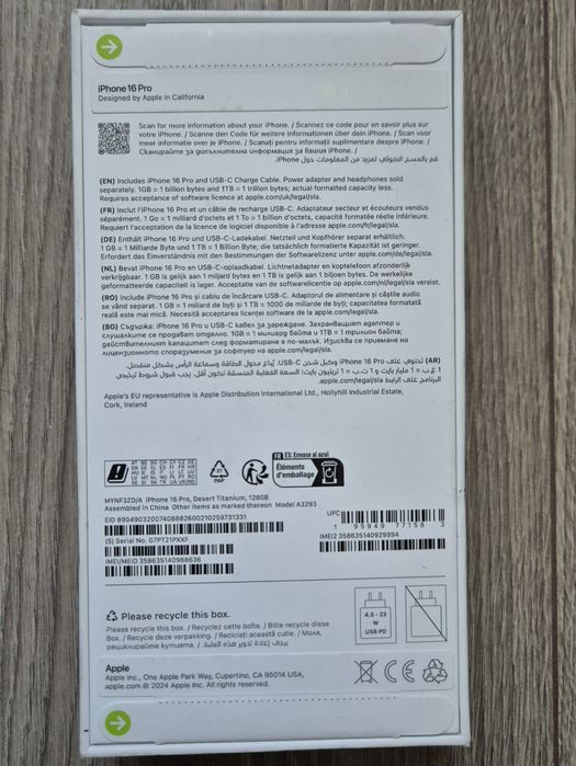 Apple iPhone 16 Pro,Desert Titanium,128GB