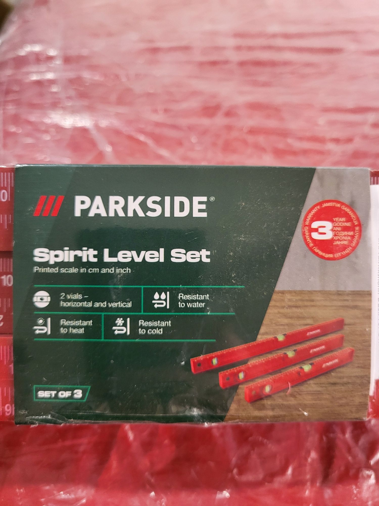 Набір будівельних рівнів, ватерпасів 3 шт. Parkside