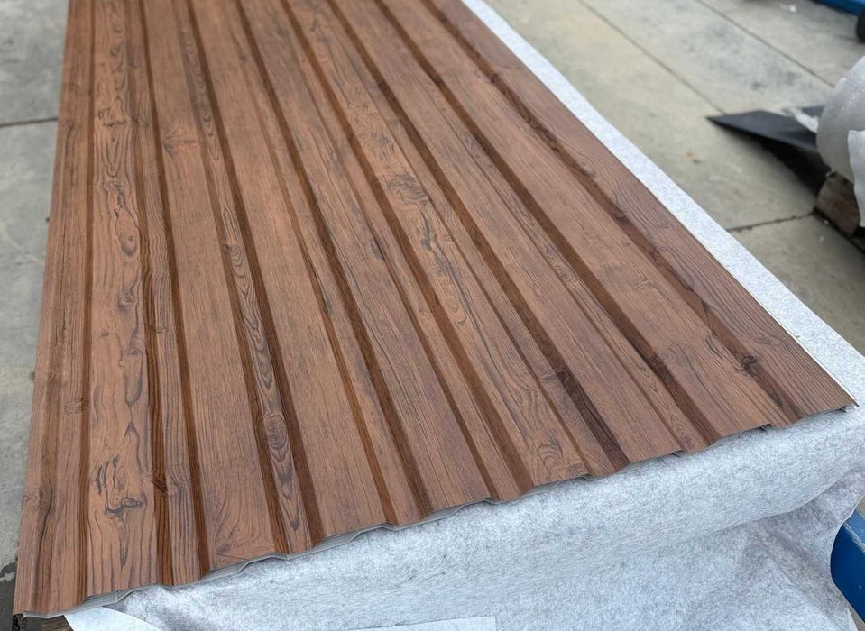 Blacha trapezowa T18 Drewnopodobna ELEWACJA PODBITKA OGRODZENIE