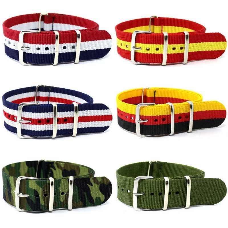 Pasek NATO 22mm camouflage nylonowe camo