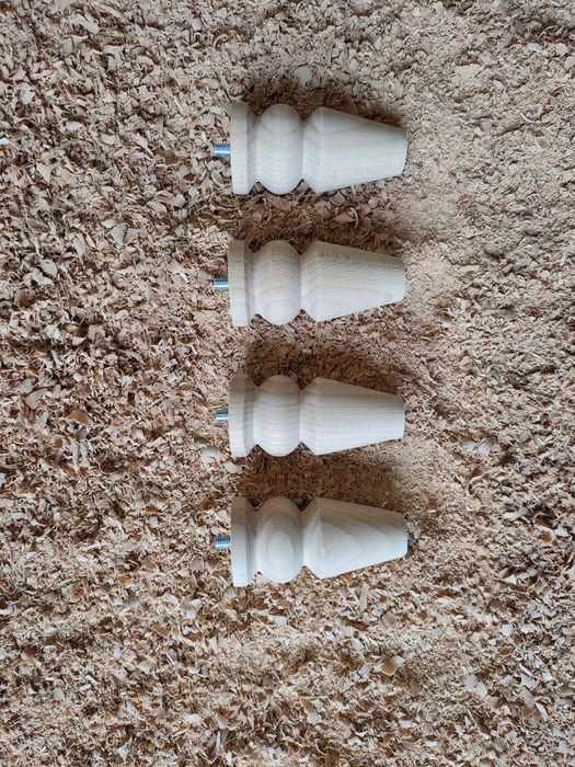 Nogi bukowe 4 10cm wzór B