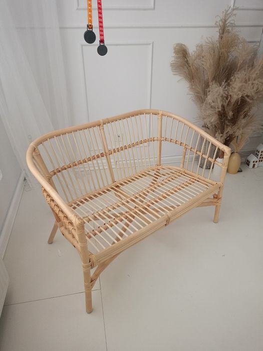 Sofa rattan bambus dwuosobowa jysk l