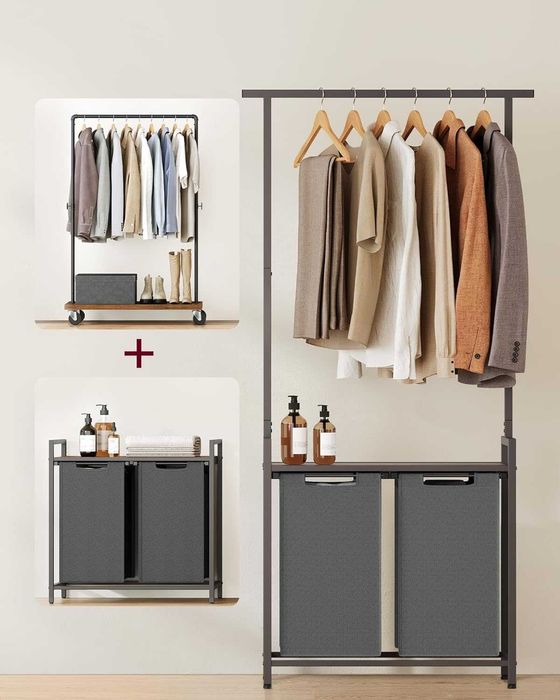 Nowy kosz na pranie / organizer/pojemnik /2 komory/46L/ VASAGLE !6016!