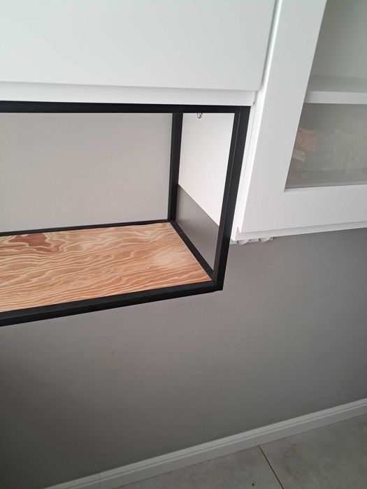 Szafki kuchenne górne - biało czarne