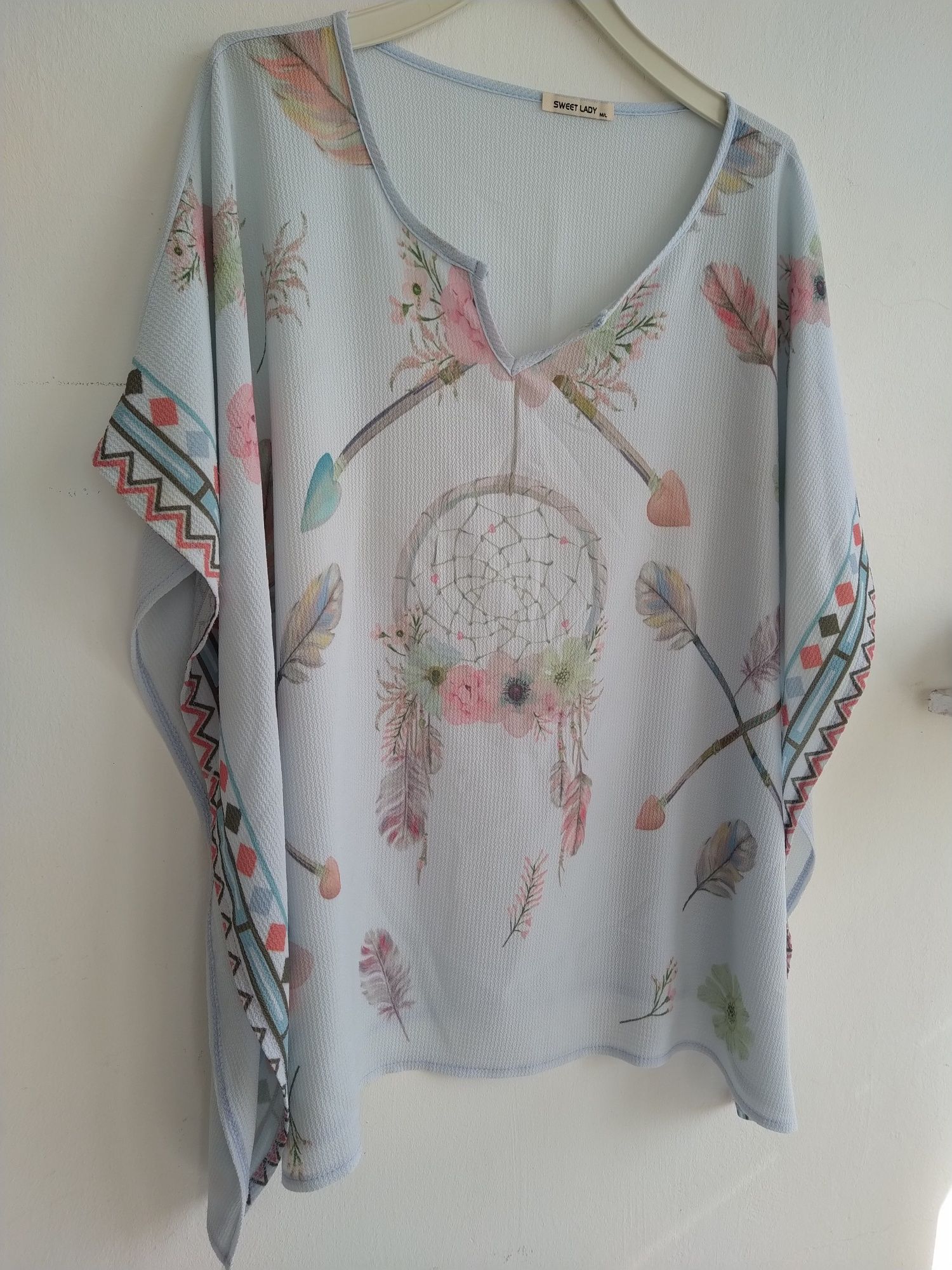 Túnica azul clara - Sweet Lady - Tamanho M / L