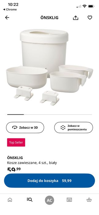 Kosze na przewijak Ikea
