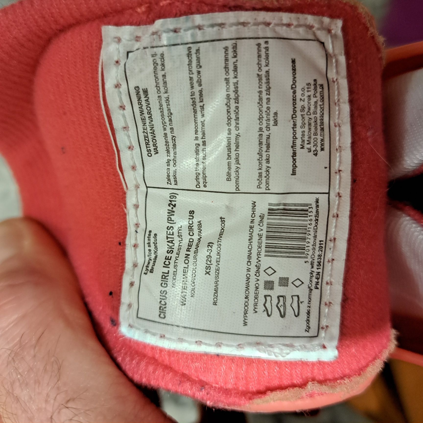 Łyżwy dla dziewczynki Martes r. 29-32