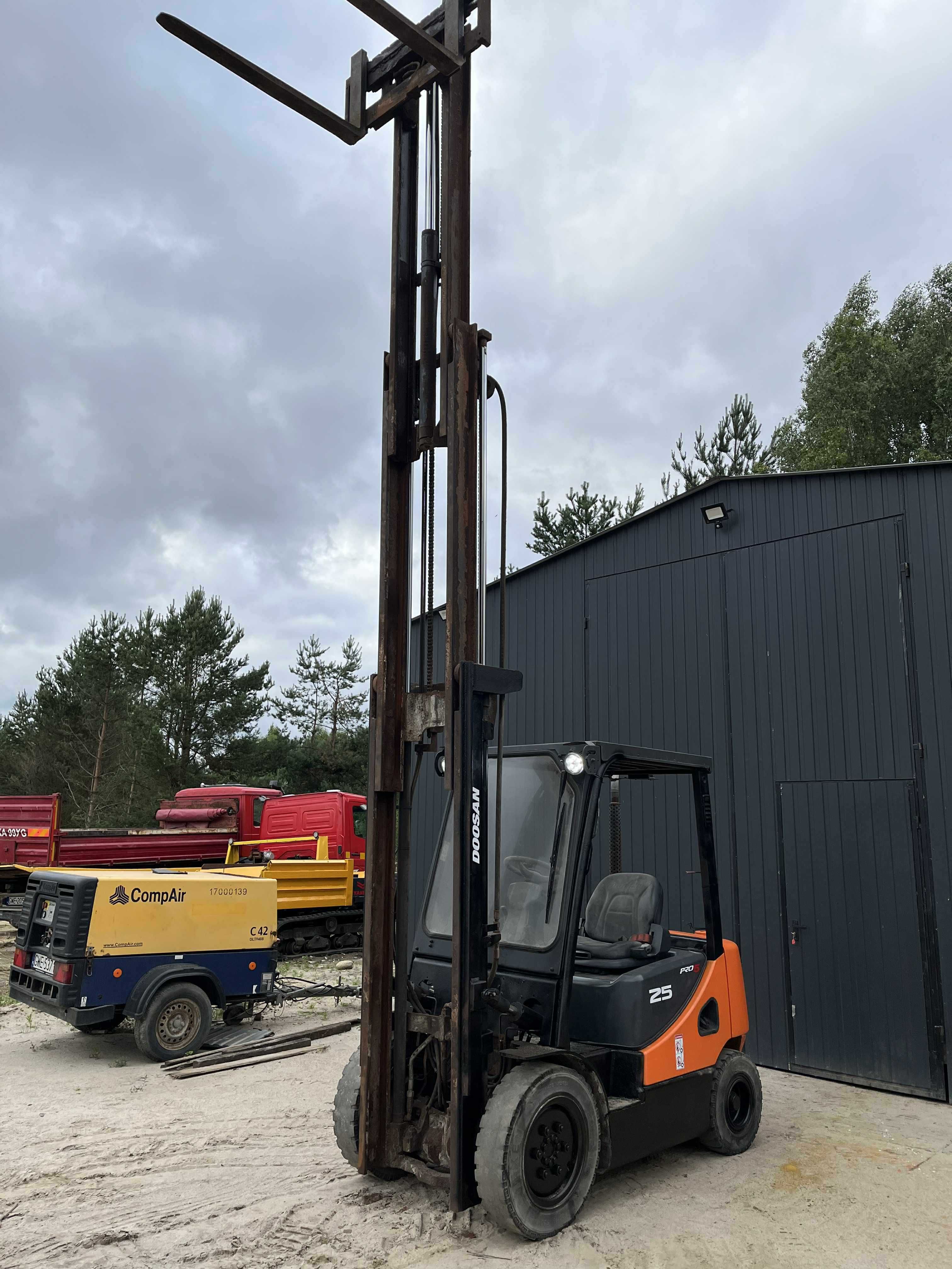 Doosan D25-S5 wózek widłowy 2012r Triplex + boczny przesuw Sprowadzony