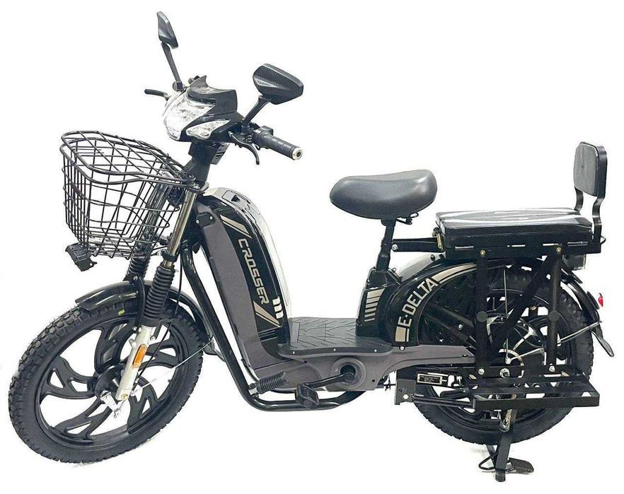 Електровелосипед Crosser E-Delta (800W, 60V, 15Ah, 17 колеса)- Чорний