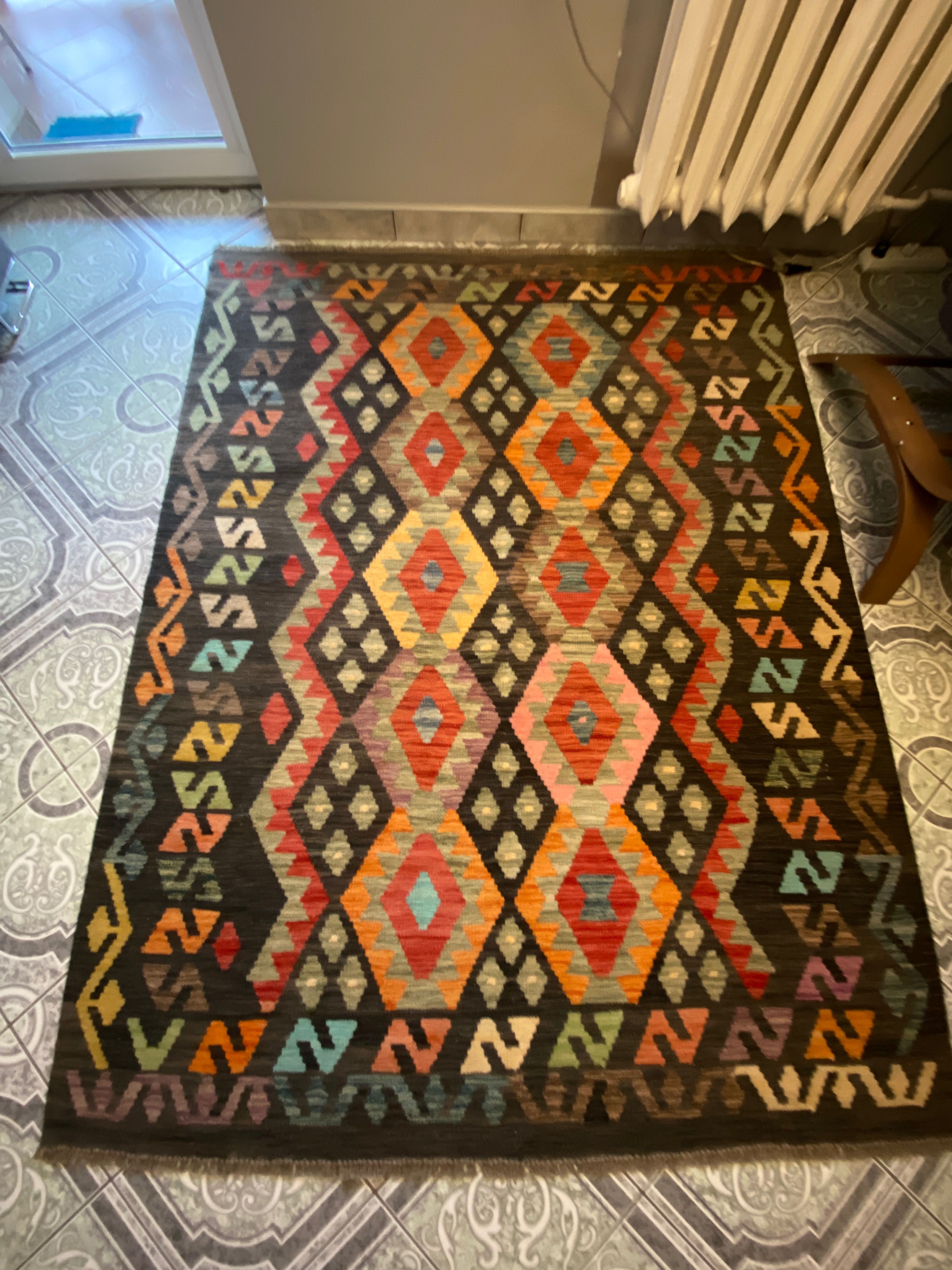 Kilim Afgan Old style - Tkany Ręcznie Dywan Wełniany