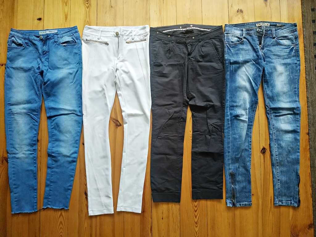 Spodnie jeansowe roz.36 damskie 20-par+2-koszule.