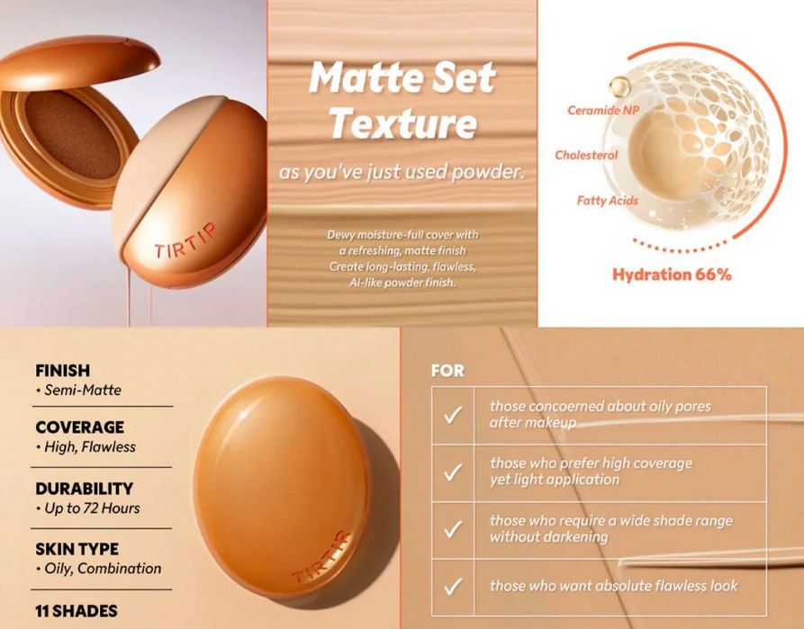 TIRTIR Mask Fit AI Filter Cushion - podkład 21N Ivory