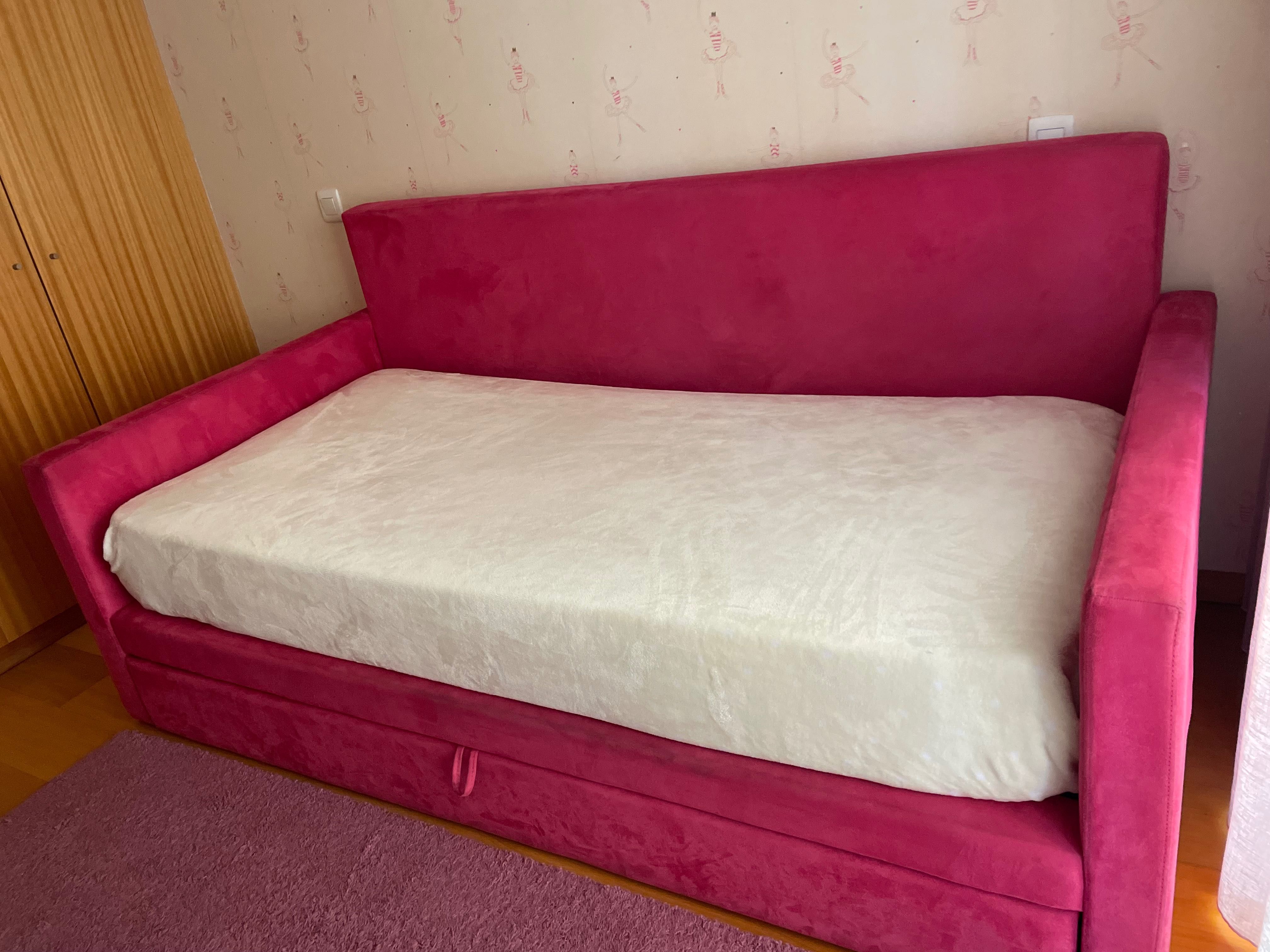 Cama Estufada + Colchão (Solteiro)