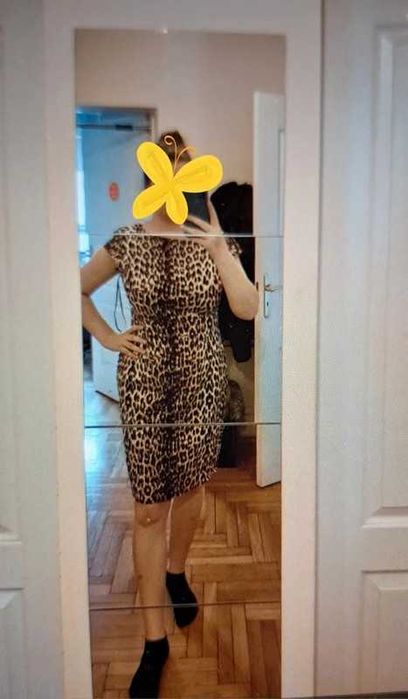 Bawełniana sukienka w panterkę