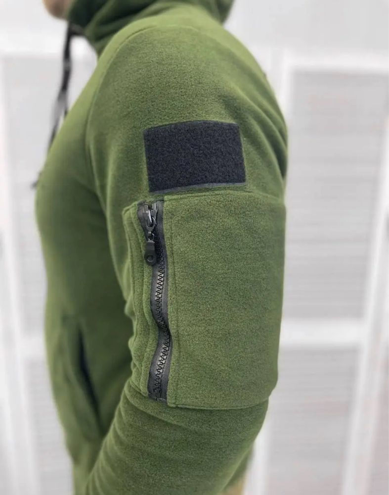 Військова тактична фліска з капюшоном олива / хакі ЗСУ 46р