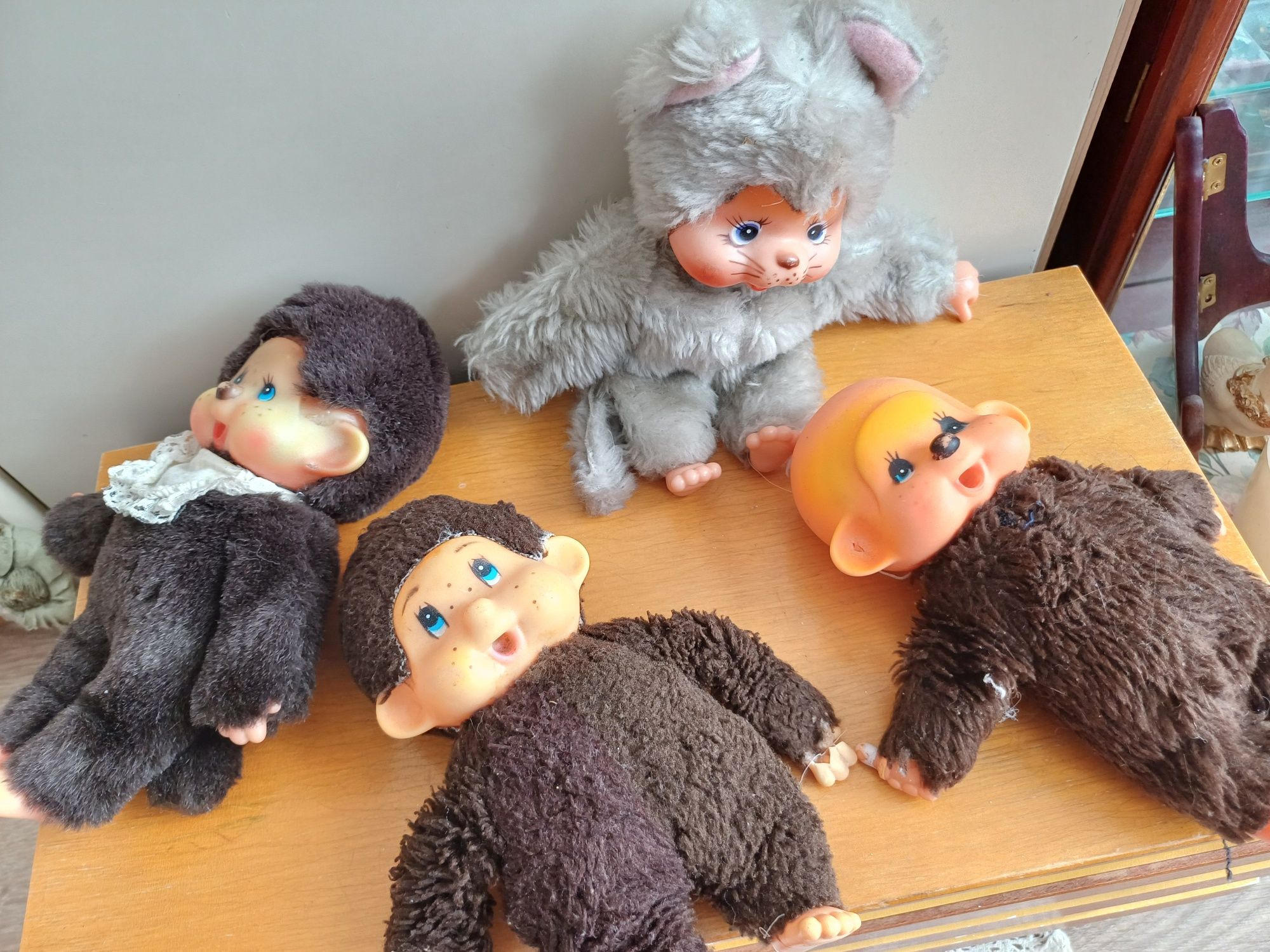 Monchhichi moncziczi Małpka lata 90 zestaw malpek sekiguchi
