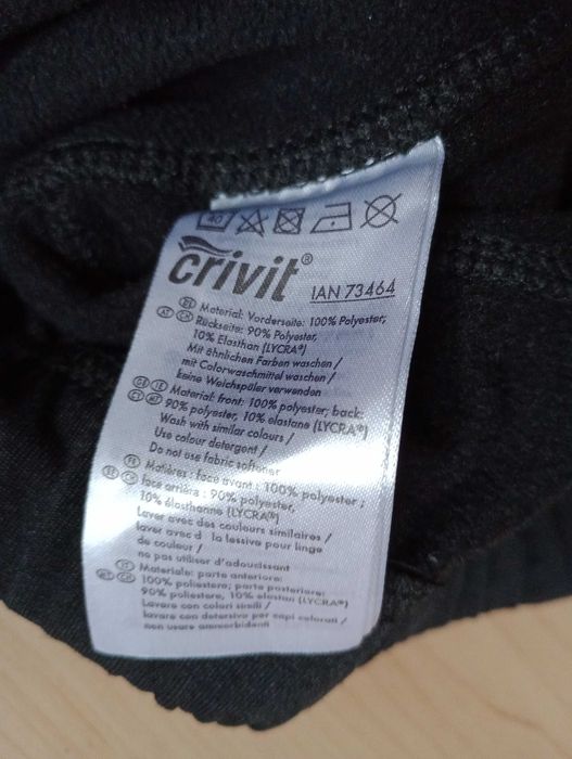 Spodnie damskie rowerowe ocieplane Crivit rozmiar S-M