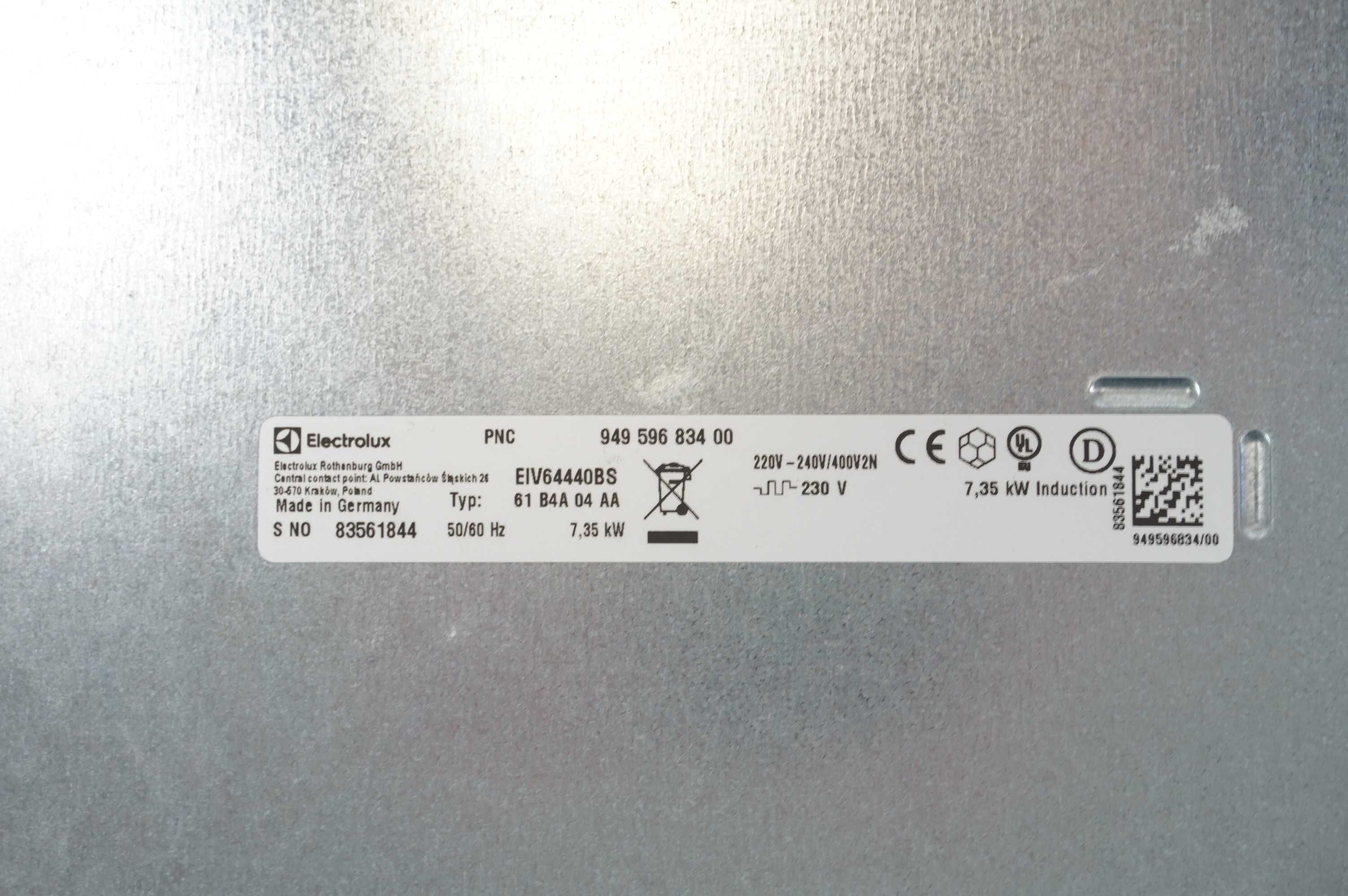 Płyta indukcyjna Electrolux EIV64440BS