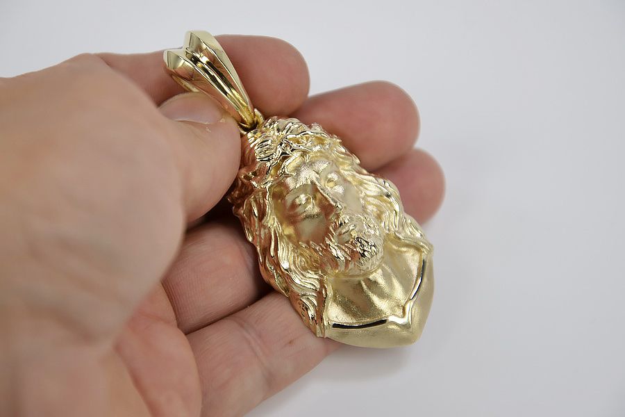 Złoty łańcuszek + medalik Jezus 14k WYJĄTKOWY! pj001y&cc053yw K