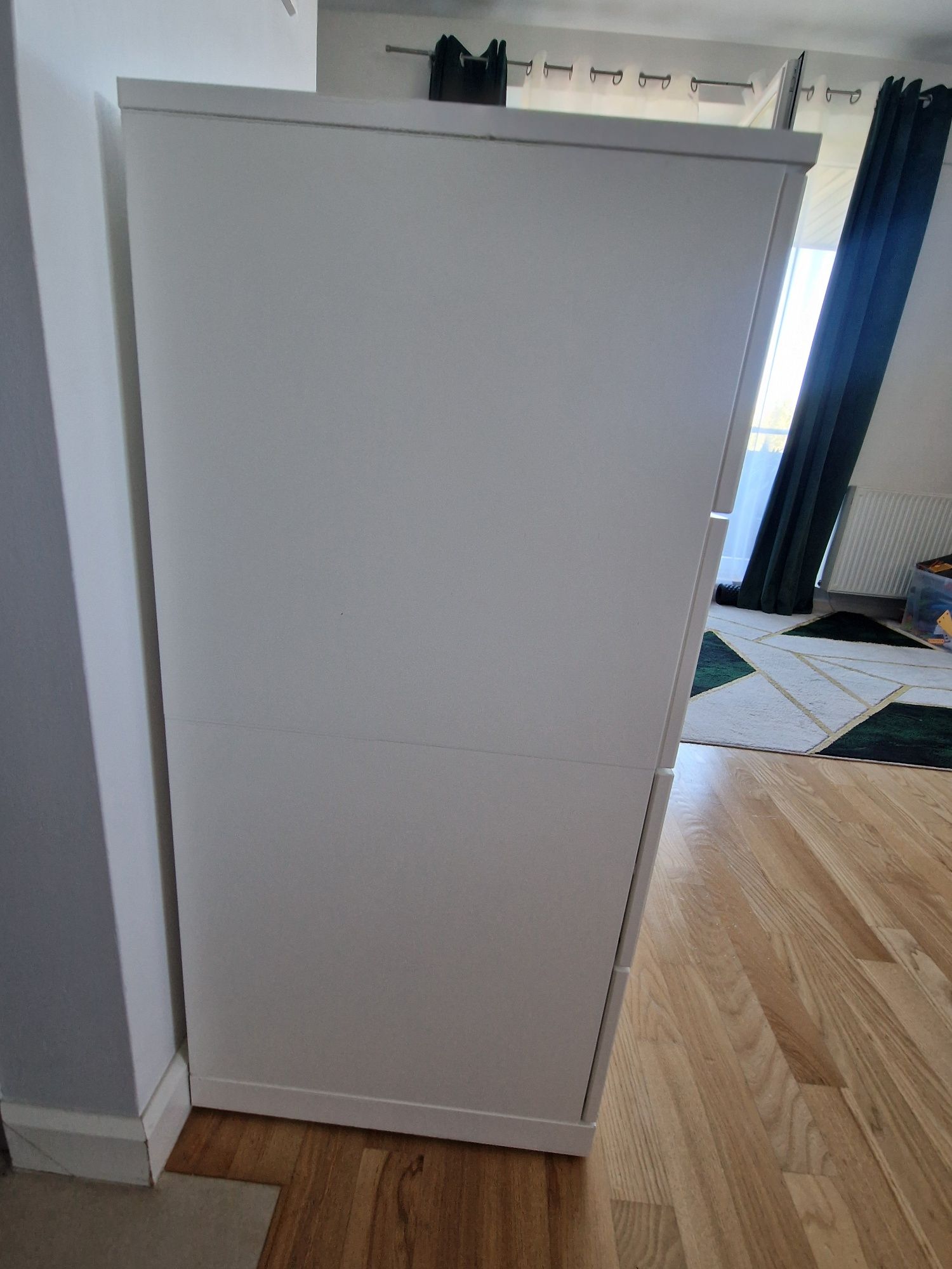 Komoda biała 4 szuflady 40x99 cm