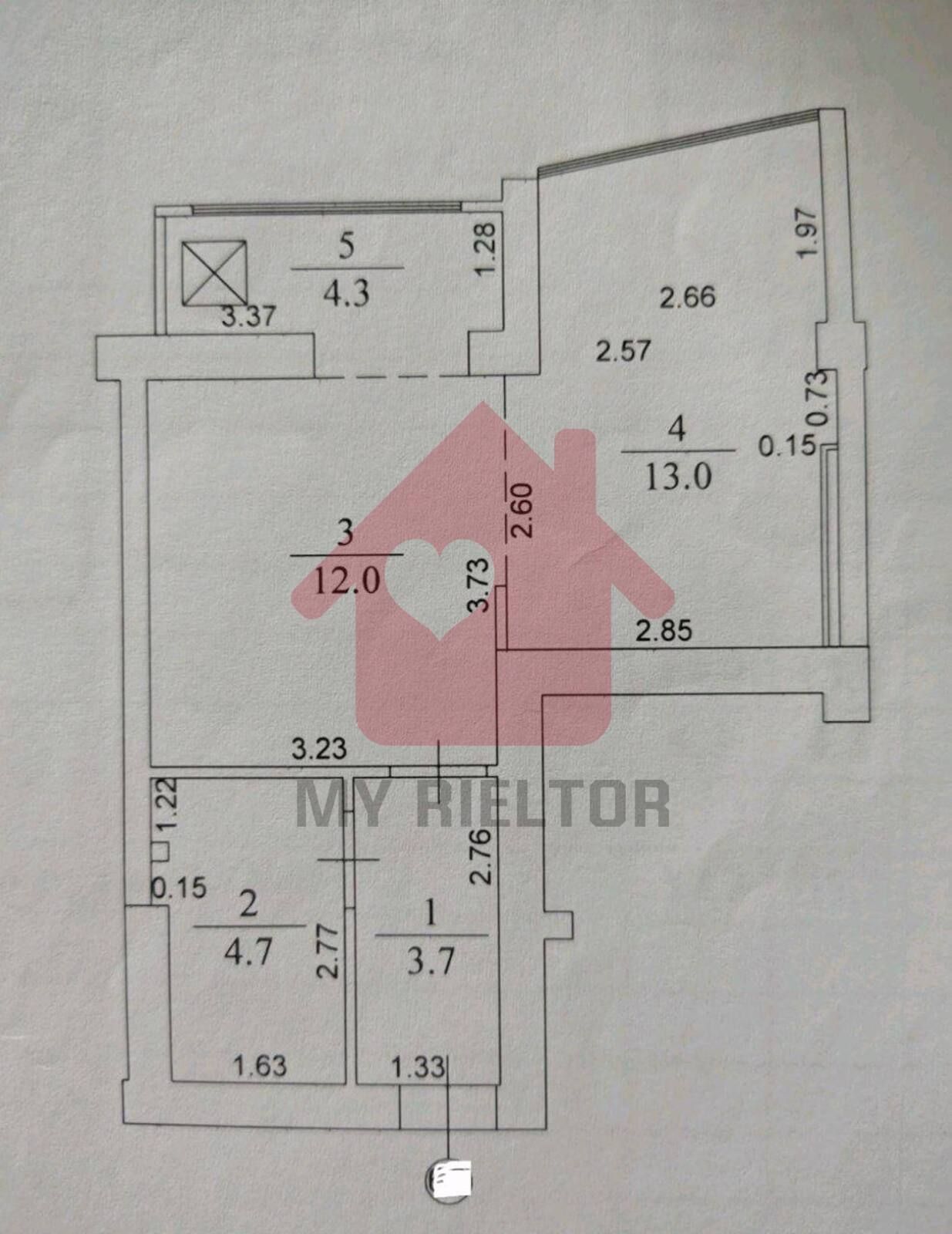 Продаж однокімнатної квартири по вул.Лінтура
