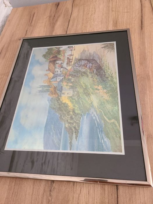 Картина в рамке из нержавеющей стали 35 х 30 см.