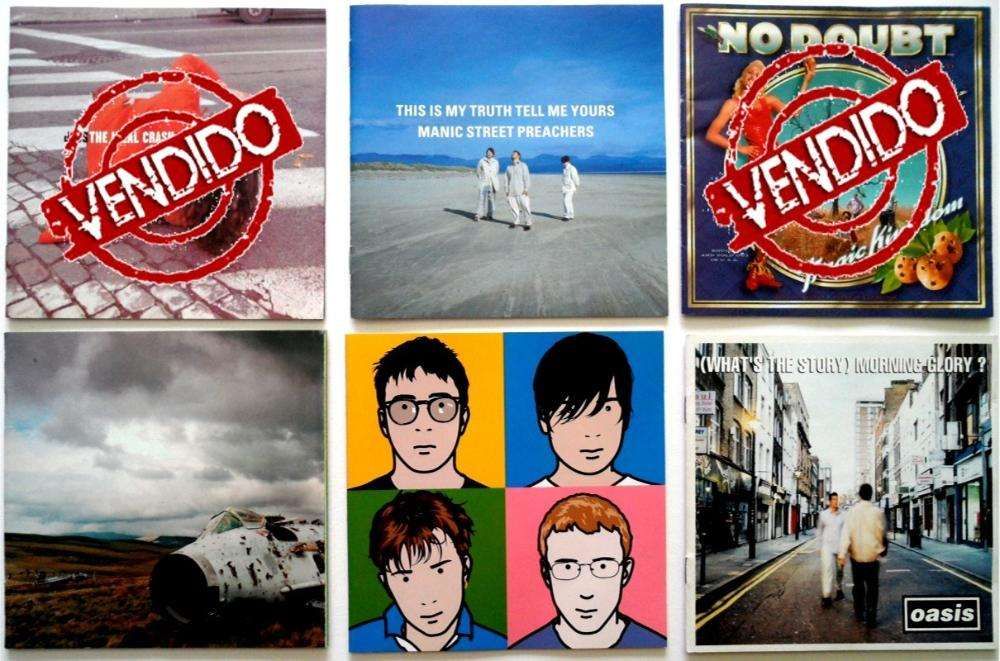 CD's Manic St Preachers, Blur, Oasis, Suede, No Doubt (individua/lote)