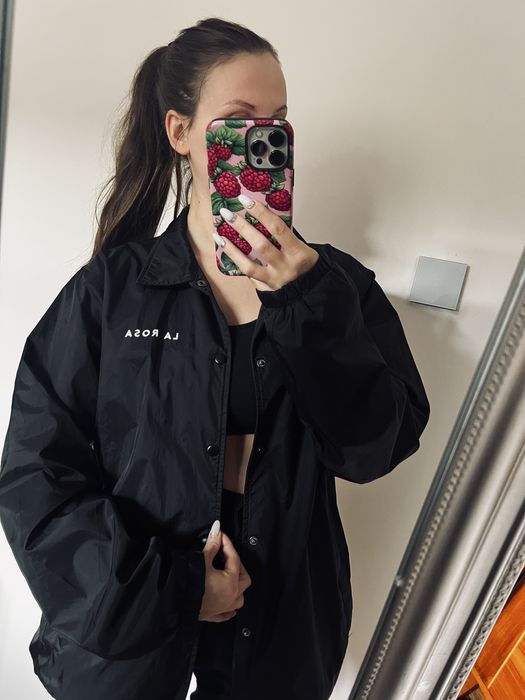 Kurtka lekka z różą róża La Rosa logo Ride or die