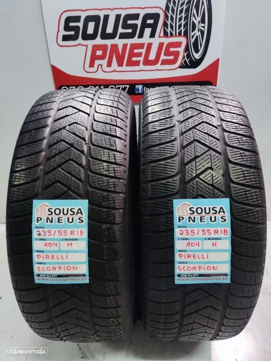 2 pneus semi novos 235-55r18 pirelli - oferta dos portes 130 EUROS