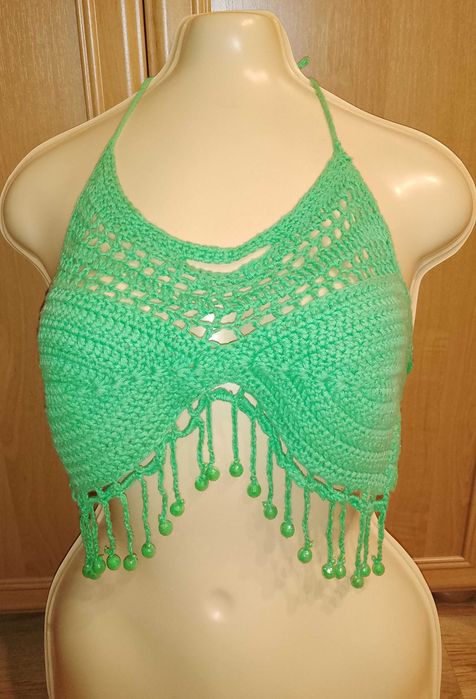 Top plażowy na szydełku