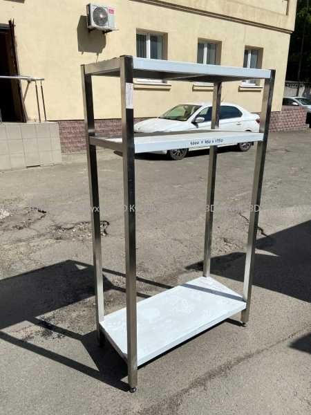 Б/в стелажі полиці з нержавійки для кухні кафе ресторана бара магазину