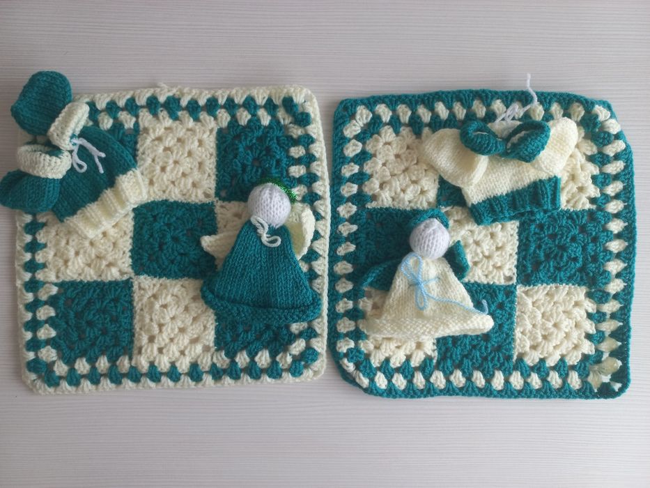 Комплект одеяло шапочка носочки одежда для куклы пупса