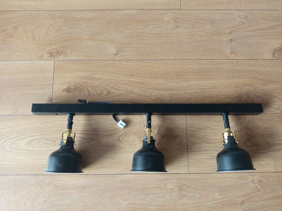 Lampy kinkiety ładne jak nowe ! Czarne Ikea kinkiet 3 sztuki