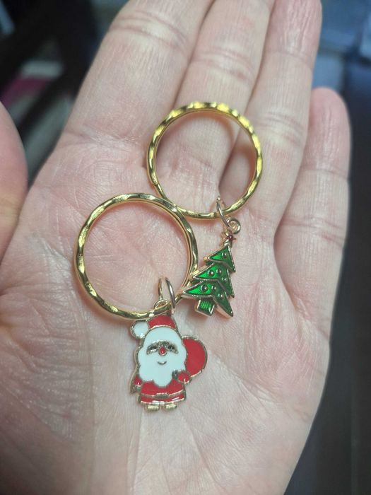 Brelok świąteczny nowy mikołaj choinka