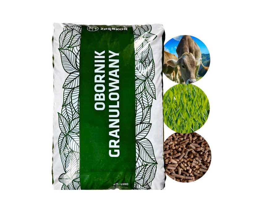 Obornik Granulowany nawóz Kurzo-bydlęcy kwiaty/rośliny EKO 25KG OKAZJA