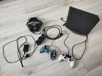 Ps 4 slim+ pad+ okablowanie+ stacja ładująca