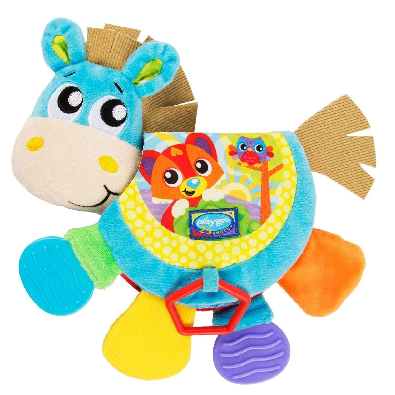 Playgro Klipp składany koń, książka  obrazkowa, zabawka dla niemowląt
