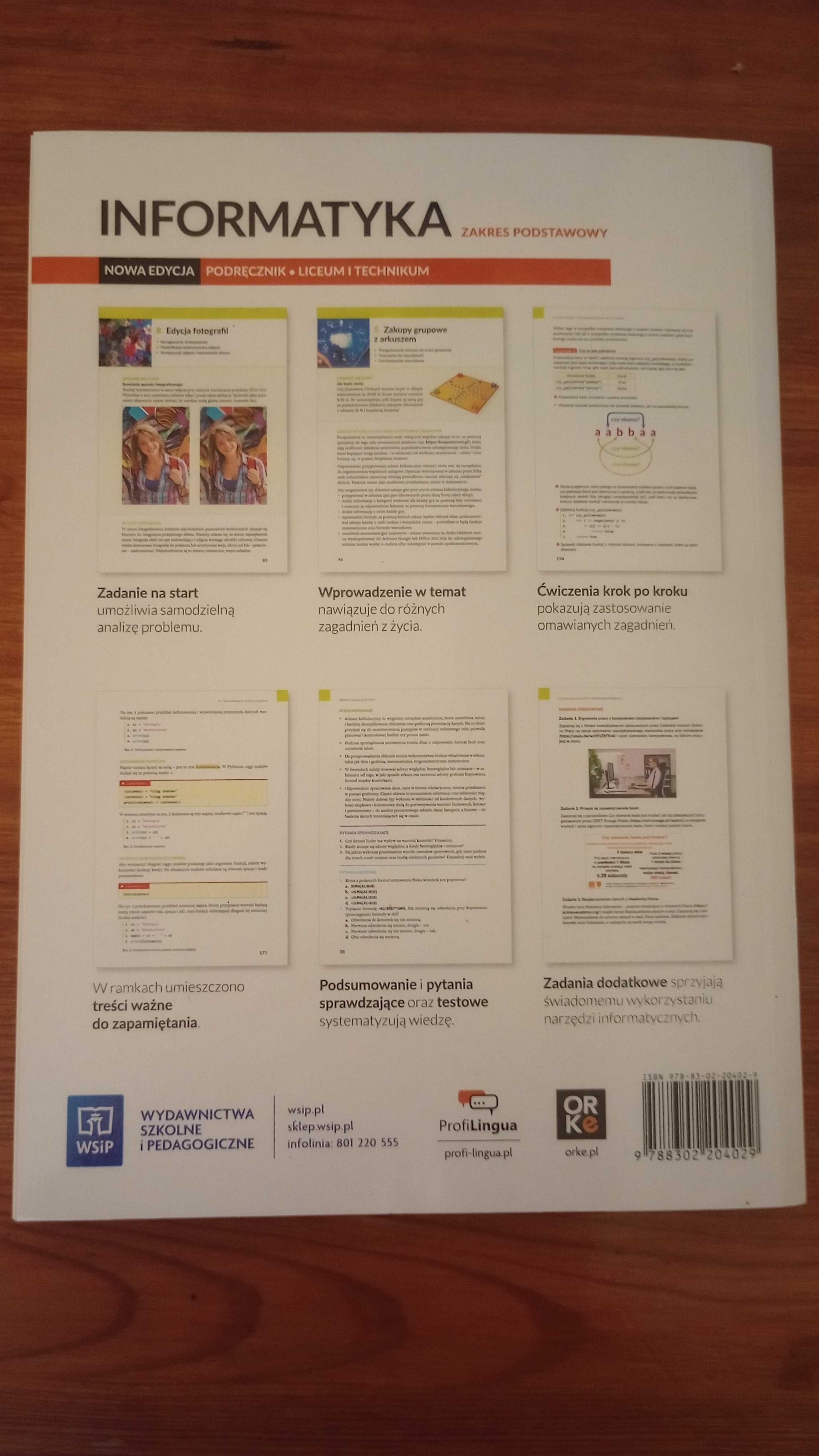 Informatyka. Nowa Edycja. Podręcznik. Klasa 1. Zakres podstawowy. WSiP