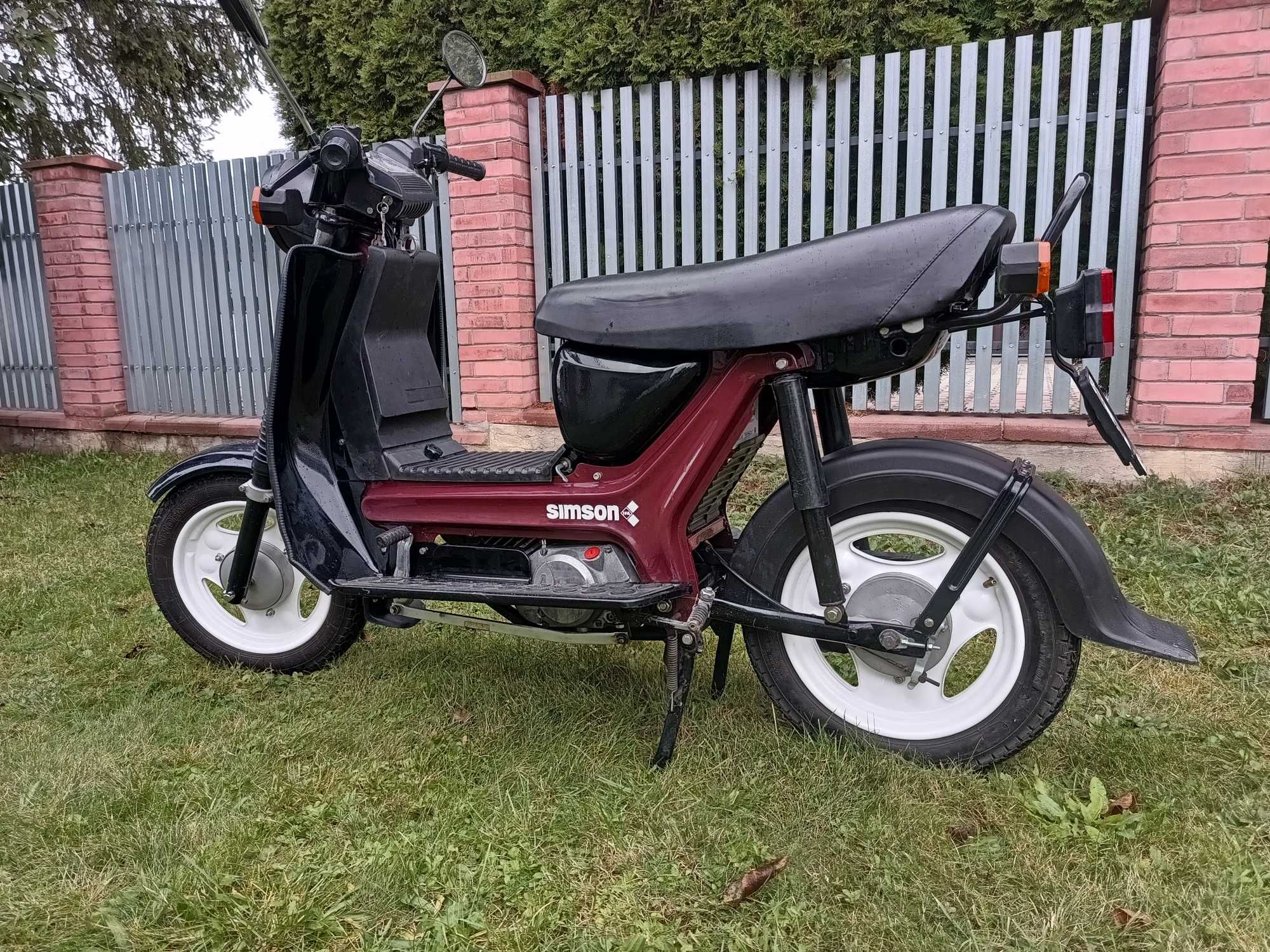 Simson SR50 Skuter Zarejestrowany biała tablica OC
